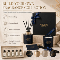 Service OEM ODM AIKUN, boîte-cadeau personnalisée de luxe à étiquette privée, ensemble diffuseur de parfum d'intérieur longue durée