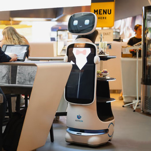Robot de livraison commercial Keenon W3, charge utile de 50 kg, navigation laser, recharge automatique, contrôle par application, contrôle d'ascenseur - Product Image 3