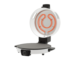 YL Tiffany Haute Qualité Électrique Antiadhésif Arabe Machine À Pain En Acier Inoxydable Blanc Crêpe Techno <span class=keywords><strong>Pro</strong></span> 6 Pièces De Rechange Gratuites 2 Ans - Product Image 1