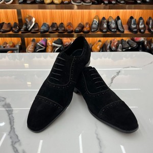 Fast Delivery High-mercerized Calf <strong>Suede</strong> Lace-up <strong>Brogue</strong> Oxford Leather Shoes Casual <strong>Suede</strong> Men's Leather Shoes - Product Image 4