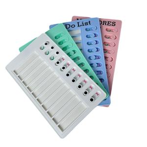 Tablero de Plástico Reutilizable con Lista de Tareas, Planificador Diario, Tabla de Tareas, Responsabilidad, Comportamiento para Niños, Tarjeta de Autodisciplina - Product Image 1