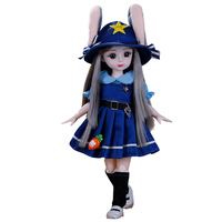 Muñeca articulada de 30cm y 23 articulaciones móviles, bisagra de ojo simulada en 3D, casa de muñecas para niñas, vestido DIY, regalo de cumpleaños, juguetes para niños y niñas