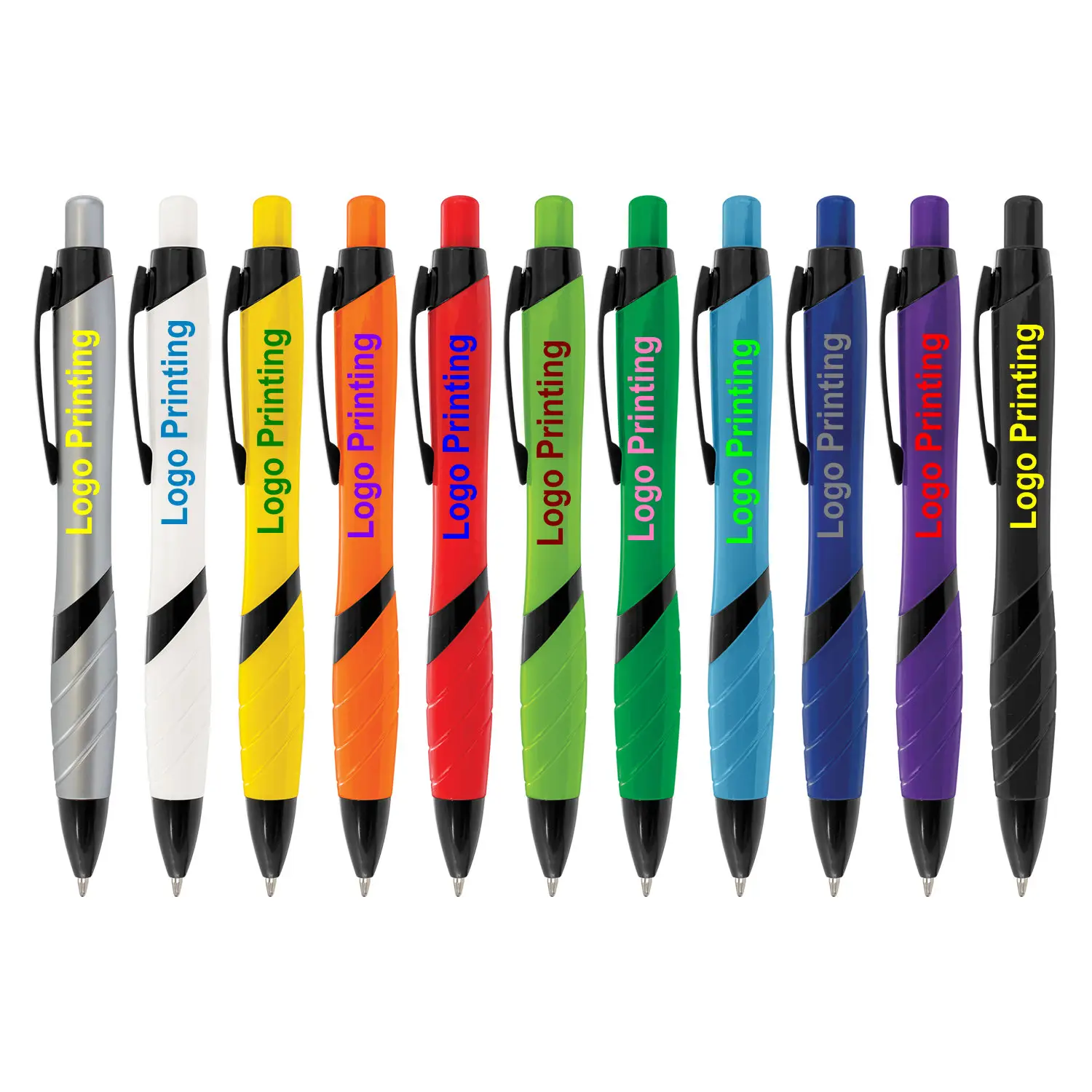 Custom plastic promotional ballpoint Pens with smooth jumbo parker refill,personalized smooth writing ink ball pen