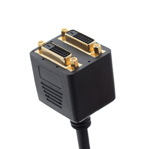 DVI-D (male) to DVI-I (female) PVC Y-Separator Video Adapter with Braid Shielding for Projector Monitor Computer - Product Image 2