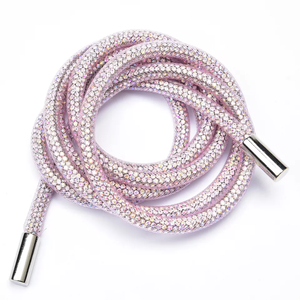 Cristal brillant strass cordon de serrage pour <span class=keywords><strong>pull</strong></span> à capuche pantalon ceinture tuyau en caoutchouc diamant corde avec <span class=keywords><strong>maille</strong></span> bricolage vêtements accessoires - Product Image 5