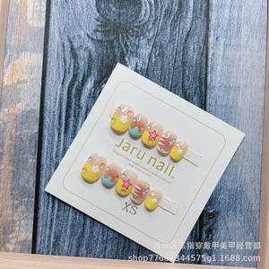 41 faux ongles à presser détachables, faits main, avec motifs de dessins animés, style étoile française mignonne, photos réelles - Product Image 2