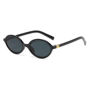 New vintage oval leopard print <b>small</b> <b>frame</b> <b>sunglasses</b> European and American fashion high sense sunscreen street photo - Product Image 4
