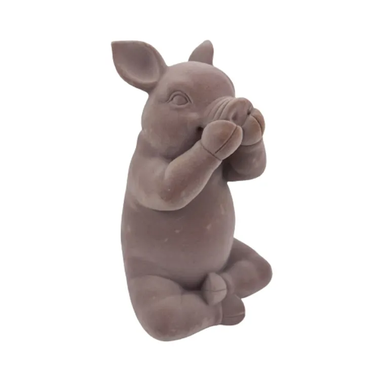 Redeco Nouveau Design Animé Polyrésine Animal Polyrésine Porc Sculpture Pour La Décoration Intérieure