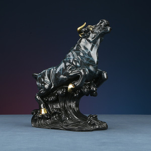 Figura de Toro de Cobre con Diseño de Grietas de Hielo, Decoración Feng Shui para el Hogar u Oficina, Pieza Única, Regalo de Año Nuevo Chino - Product Image 2