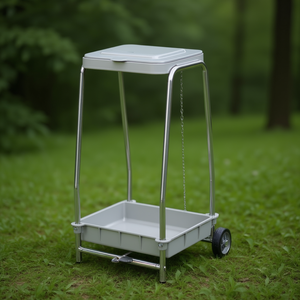 Carrello Porta Borsa Cromato con Rotazione a 360 Gradi - Product Image 3
