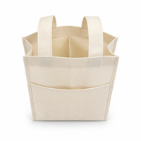 Sac à vin non tissé à double compartiment pour 2 bouteilles, porte-bouteilles, sac de transport pour vin, sacs cadeaux réutilisables pour pique-nique, fête, mariage