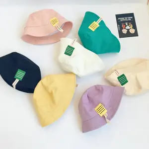 여름 새로운 키즈 모자 한국어 캔디 컬러 편지 어린이 어부 모자