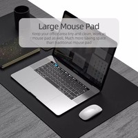 Tapis de souris d'ordinateur de bureau en cuir PU personnalisé