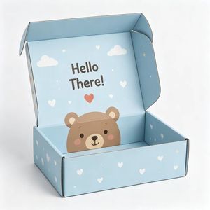 Scatola di Spedizione in Cartone Ondulato E con Grafica Animale Adorabile, Stampa Logo Personalizzata per Confezioni <span class=keywords><strong>Sorpresa</strong></span> Baby Shower - Product Image 1