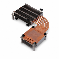 Dissipateur thermique personnalisé en cuivre à double module, refroidisseur passif de CPU, assemblage de ailettes en aluminium OEM pour serveur, FPGA industriel, GPU