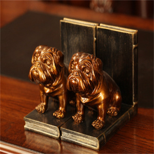 Porte-livres décoratifs en résine en forme de chiot <span class=keywords><strong>Shar</strong></span> <span class=keywords><strong>Pei</strong></span> mignon, style rustique américain, ornements de décoration intérieure vintage vieillis - Product Image 4