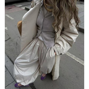 Tùy Chỉnh Sang Trọng Của Phụ Nữ Mùa Thu Phong Cách Giữa Chiều Dài Rãnh Áo Khoác Lỏng Lẻo Giản Dị Áo Gió Cape Áo Khoác Thời Trang Parka - Product Image 2