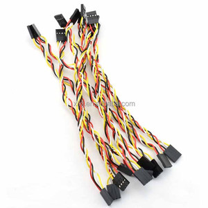 10pcs 4P dòng 4P <span class=keywords><strong>pins</strong></span> 2.54mm Pitch Brass liên hệ với nữ để nữ Cáp nối Nhiều màu Jumper dây cho Breadboard 20cm - Product Image 1