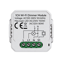 Interrupteur variateur intelligent WiFi LED DIY, application Smart Life/Tuya, télécommande, interrupteur 1/2 voies, fonctionne avec Alexa Echo Google Home