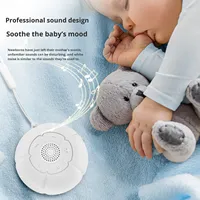 Machine à bruit blanc portable, détecteur de pleurs pour bébé, veilleuse, 12 sons apaisants, rechargeable Type C 1500 mAh