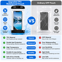 Sac de téléphone transparent, étanche, pochette universelle pour téléphones, étui étanche pour la natation estivale sous l'eau, pour iPhone, Samsung, Xiaomi