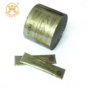 Custom Metallic Honey Packaging Film Roll Heat Seal PET+AL+PE Foil Food Packaging Sachet Film For Honey Bags