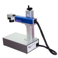 Machine de marquage laser à fibre pour bijoux en cuivre/aluminium/acier inoxydable - Haute précision 0,001 mm, refroidissement par air, CNC avec contrôle EZCAD
