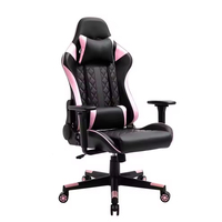 Chaise de jeu PC de course ergonomique réglable de haute qualité, pivotante, en métal et tissu, accoudoirs 4D, fonction de refroidissement inclinable pour le bureau