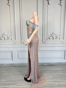 Boîte de nuit Bar Festival tenue chanteur danseur <span class=keywords><strong>robe</strong></span> de soirée femmes chanteur Jazz danse Costume plein strass <span class=keywords><strong>robe</strong></span> de soirée - Product Image 6