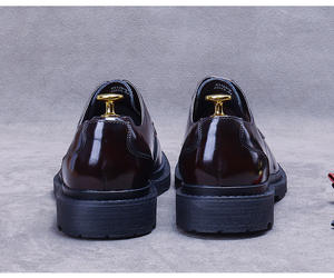 Chaussures Oxford en cuir véritable pour homme, de qualité luxueuse, style italien, pour le travail et les occasions formelles, à lacets, fabriquées à la main, toujours tendance - Product Image 4
