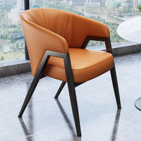 Chaise en bois massif moderne haut de gamme avec dossier, assise en tissu cuir souple, robuste et durable, pour restaurant, noir et blanc