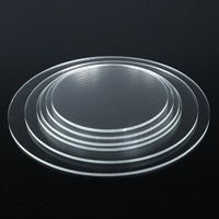 Disques à gâteau acryliques ronds personnalisés de 4, 6, 10, 12 pouces, plateau de Base de gâteau transparent, support d'assiette de gâteau de fête d'anniversaire, outils de cuisine de bricolage
