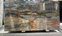 Dalle de quartzite Michelangelo de luxe pour îlot de cuisine de villa, comptoirs en pierre naturelle haut de gamme pour la décoration intérieure haut de gamme