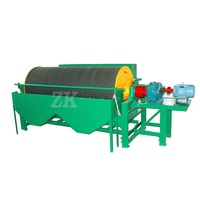 Zelfreinigende roterende dubbele rol granaat natte hoge intensiteit Whims mini roller laboratorium magnetische separator te koop