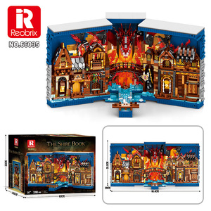 Zhenbrick 66035 – Serre-livres Thème <span class=keywords><strong>Hobbit</strong></span> – Blocs de Construction – Décoration de Bureau – Personnalisation DIY – Kits de Blocs de Construction MOC - Product Image 6
