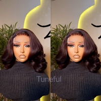 Perruque en Cheveux Humains Kinky Jerry Frisée avec Dentelle Frontale, Cheveux Brésiliens Naturels Kinky Frisés, Perruque Complète avec Dentelle Frontale pour Femmes Noires en Gros