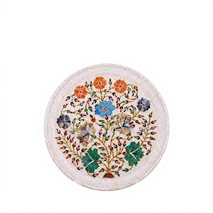 Plaques d'amour en incrustation de marbre blanc artisanal indien fait à la main avec MOP Forme octogonale But de promotion de bureau - Product Image 1
