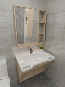 Lavabo Moderno de Piedra Artificial de Grado Médico, Montado en la Pared, con Barras de Seguridad para Baños y Hospitales - Product Image 6