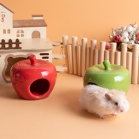Nid de hamster en céramique, brise naturelle, facile à nettoyer, toutes saisons, universel, accessoire de décoration de cage pour hamster syrien doré, de luxe