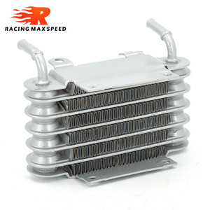 Voiture de course universelle en aluminium Moto <span class=keywords><strong>Diesel</strong></span> Petits moteurs <span class=keywords><strong>Refroidisseur</strong></span> de mazout 8mm Argent - Product Image 2