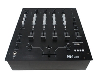 XTUGA M6 Table de Mixage Audio Stéréo Professionnelle pour Scène, DJ, 5 Canaux, Numérique avec Bluetooth/USB et Alimentation Fantôme 48V