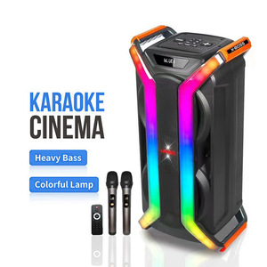 <strong>QS</strong>-4235 Bt <strong>Speaker</strong> Extra Bass With Built-In Amplifier Dual 8 Inch Outdoor Karaoke <strong>Speaker</strong> With Wireless Mic for Family Ktv Party - Product Image 1