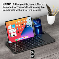 Clavier sans fil Bluetooth noir ABS 78 touches chocolat avec pavé tactile pour iPad 10ème génération 2022