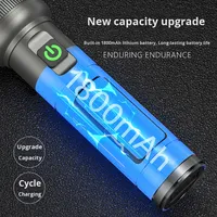 Linterna LED Portátil para Exteriores XINSITE, Carga USB, Cuerpo de Aleación de Aluminio, Más de 1000 Lúmenes, Haz de Luz Ajustable, Batería AA, para Camping