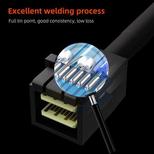 12G kabel SAS SFF8643 untuk SFF8643 <span class=keywords><strong>Internal</strong></span> Mini HD 0.5m untuk Server RAID kartu HDD penyimpanan Data konektivitas Braid SHIELD - Product Image 4