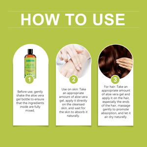 Etiqueta privada 100% Gel Natural puro Crema facial hidratante orgánica Calmante después del sol Gel hidratante de aloe vera para la cara - Product Image 6