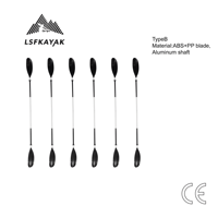 Pagaie de kayak standard en 2 parties, manche en aluminium réglable, double lame, pour adultes et enfants, kayak, canoë, pêche en bateau