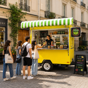 Etodevice Remolque de Comida, Carrito de Comida, Quiosco de Postres, Remolque de Comida Callejera, Carrito de Helados, Remolque para Alimentos - Product Image 1