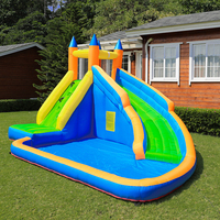Château gonflable personnalisé pour enfants, avec toboggan, pour usage domestique, en tissu Oxford 420D+840D, facile à installer