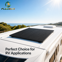 Panneau solaire monocristallin N-Type TOPCon haute efficacité tout noir 200W avec prise pour camping-cars, caravanes et usage domestique